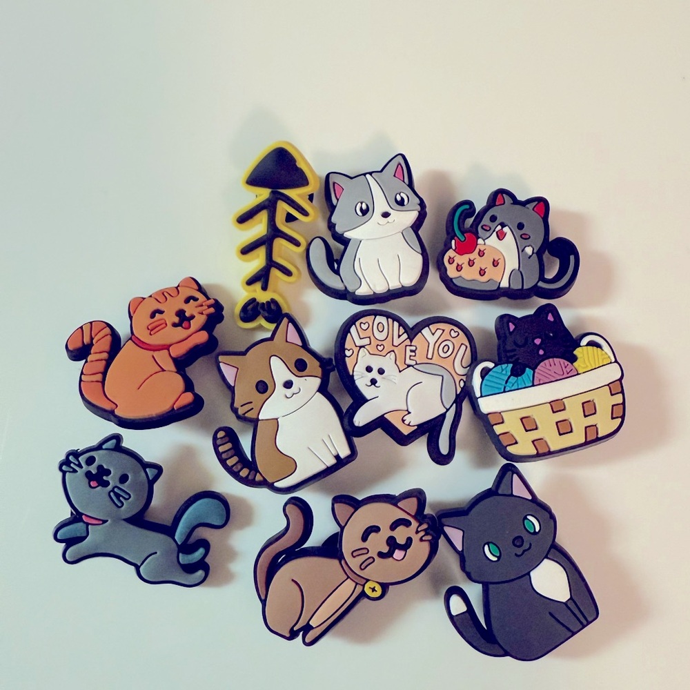 10 Cat Croc Charms Jibbit Shoe Charm Disney Croc Charms